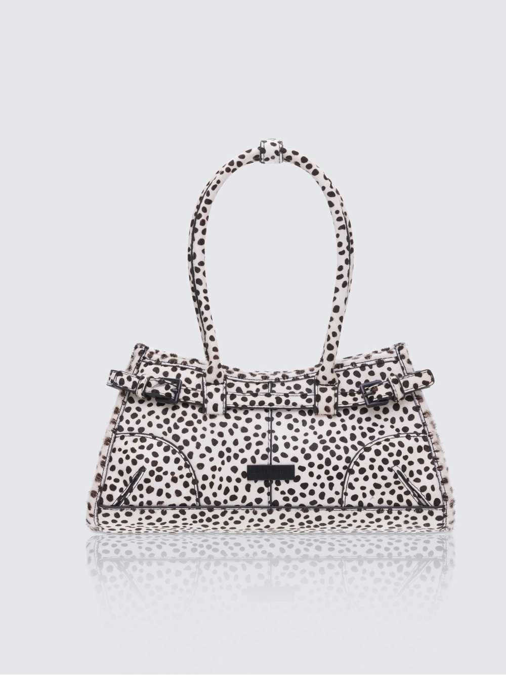 Spotted White and Black Shoulder Bag